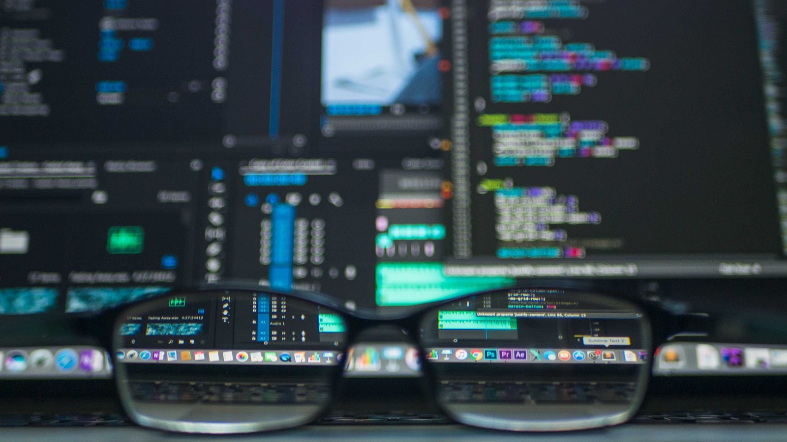 Laptop screen showing source code in an IDE